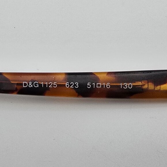 Dolce & Gabbana D&G1125 623 Yellow Tortoise Eyeglasses Frame w/ Flexhinge Italy - Picture 7 of 12